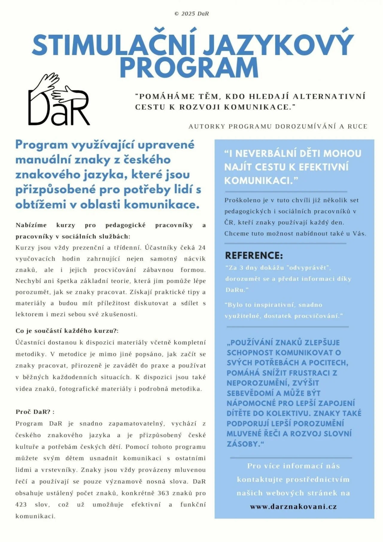 Co je to stimulační jazykový program DaR? | Detail aktuality | EDU LK